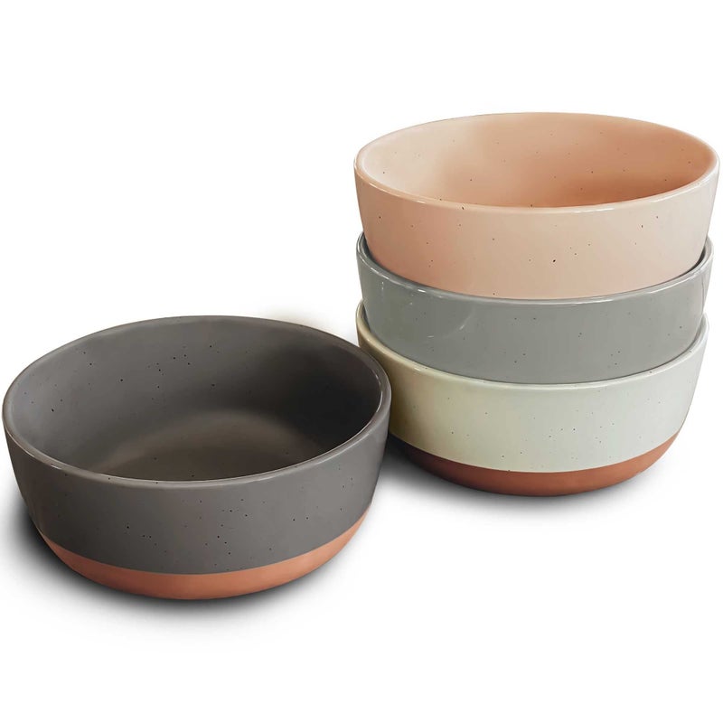 Mora Set of 4 Porcelain Bowls, 25oz - Microwave, Dishwasher & Oven Safe for Soup, Cereal, etc. - Image 1
