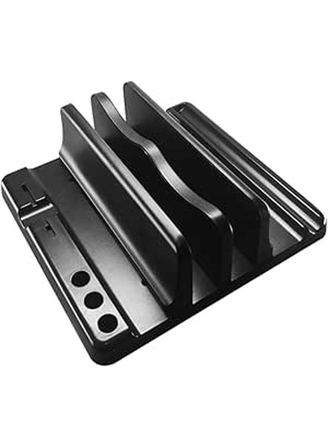 Adjustable Laptop Stand with Wide Base for Stable Desktop Tablet Book Holder Organizer - Image 1