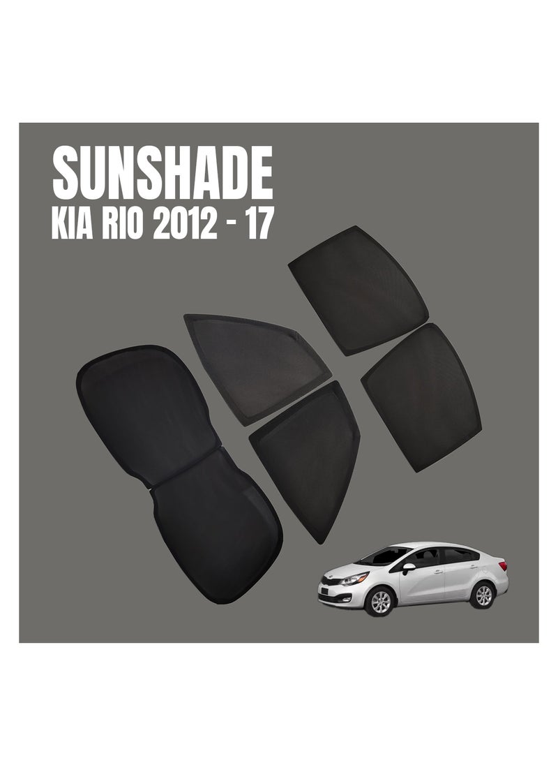 KIA - Car Sunshade All Side Sunshade UV and Heat Protection Front Back Sides Sun Shades High Quality For KIA RIO 2012-2017 - Image 1