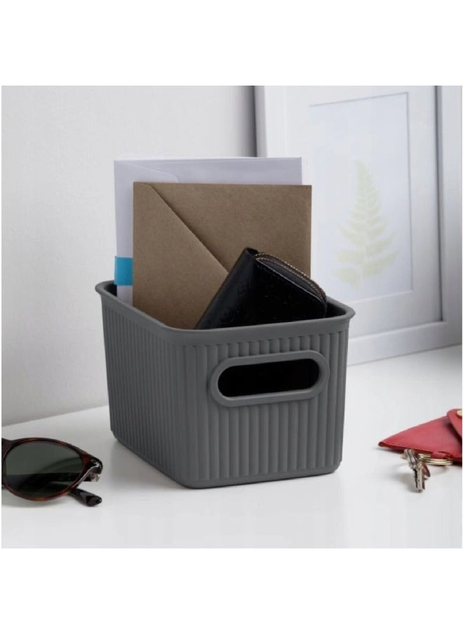 TATAY - 3-Piece Impact Resistance Multi Purpose Storage Basket Set Grey 5 L 7010914 - Image 1