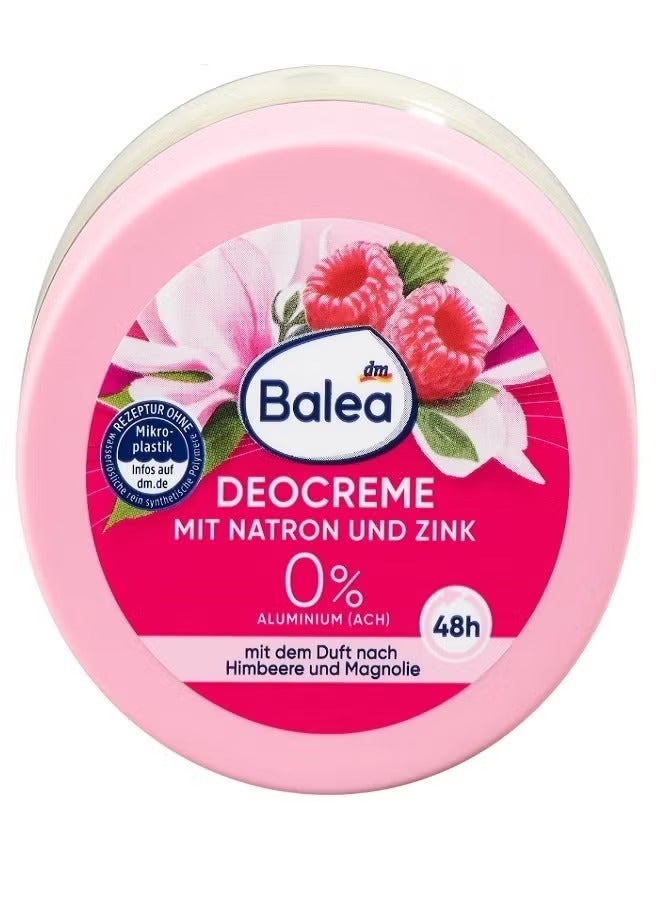 Balea Deodorant Cream with Baking Soda - Raspberry & Mangnolia Scent and zinc Non -alcoholic 50ml Bundle - Image 2