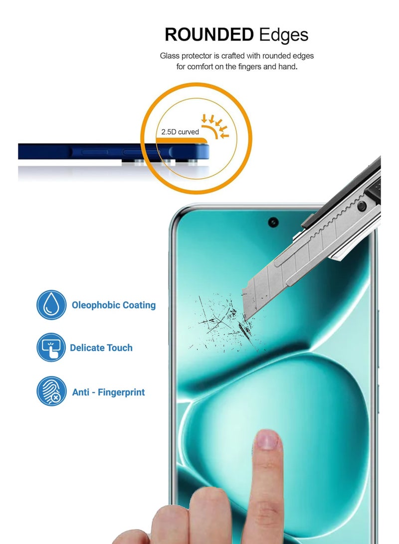 For Xiaomi Redmi Note 15 Pro Plus - Tempered Glass Screen Protector - Delicate Touch , Higher Transparency , Easy to Install ,Anti-scratch and Bubble-free Screen Protector - Black - Image 4