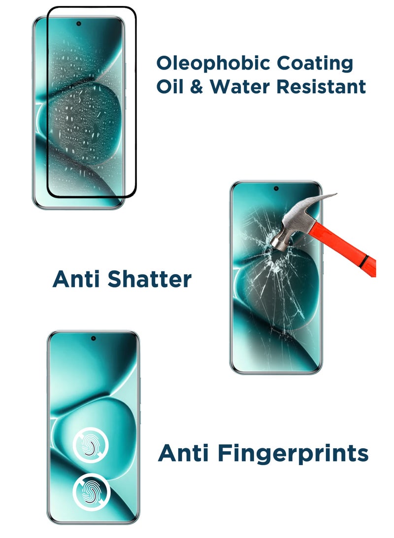 For Xiaomi Redmi Note 15 Pro Plus - Tempered Glass Screen Protector - Delicate Touch , Higher Transparency , Easy to Install ,Anti-scratch and Bubble-free Screen Protector - Black - Image 3