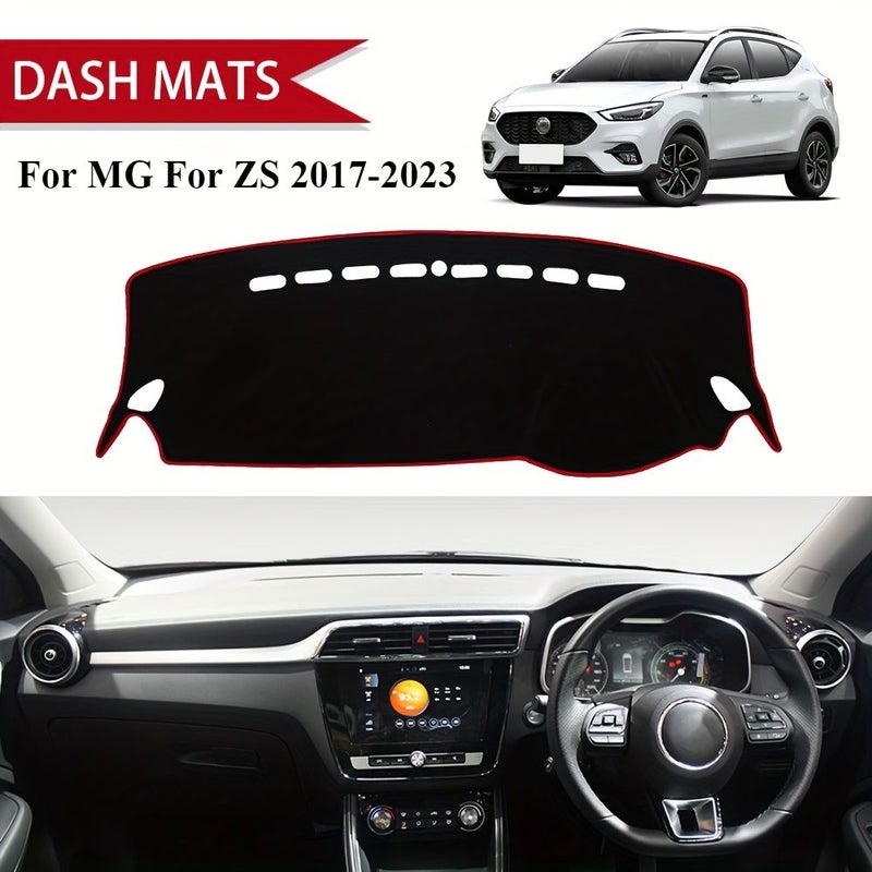 Car Dashboard Cover Anti Glare Sun Shade Carpet Mat For MG ZS EZS 2017 To 2023 Red Right Hand Drive - Image 3
