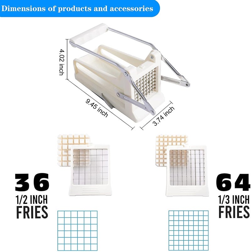 NatldGs French fry cutter, potato slicer/cutter for french fries with 2 Different sizes Stainless Steel Blades and No-Slip Suction Base - Image 4