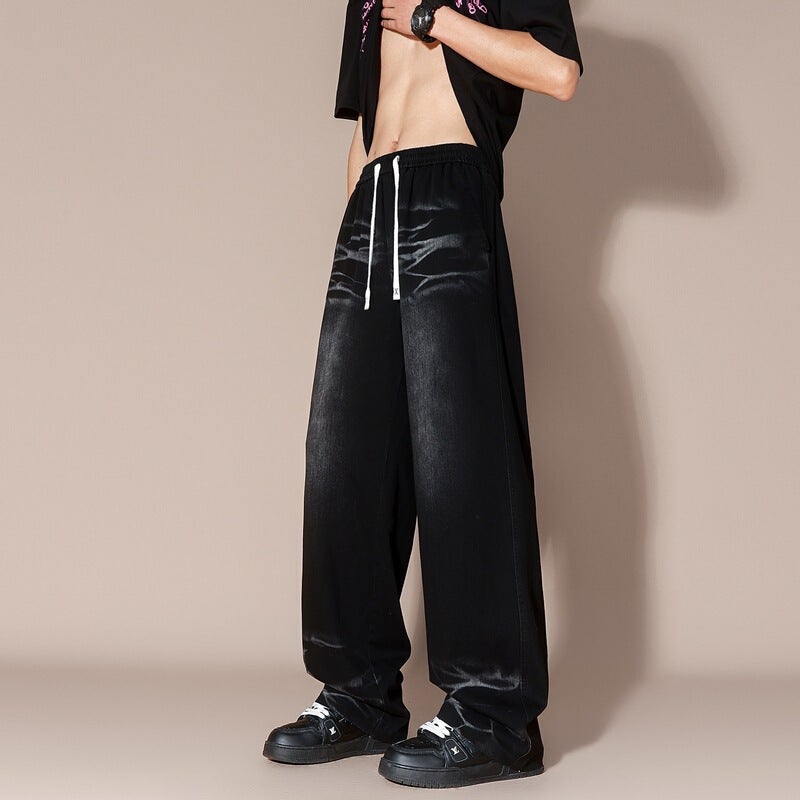 Unisex Classic Denim Jeans Loose Fit Daily Outdoor Wear - Image 1