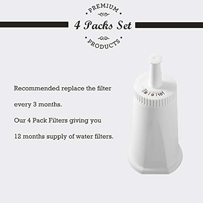 COFFILTRO. 4 Pack Replacement Water Filter Compatible With Breville Sage Claro Swiss For Oracle Barista Bambino Espresso Coffee Machine Part Bes008Wht0Nuc1 - Image 3