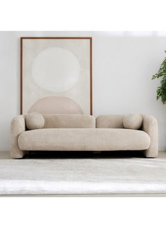 Home Box Sicily 3-Seater Fabric Sofa with 2 Cushions 92 x 68 x 233 cm  - Image 2
