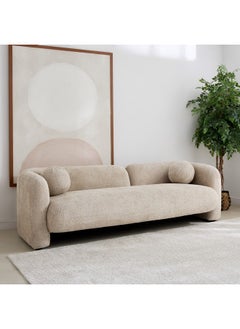 Home Box Sicily 3-Seater Fabric Sofa with 2 Cushions 92 x 68 x 233 cm  - Image 1