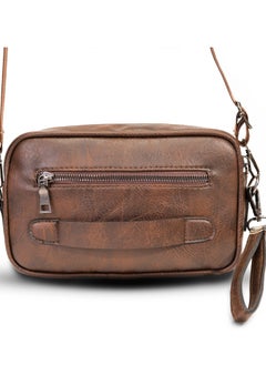 Motevia Men's Leather Handbag & Crossbody Bag 2*1 Men's Wristlet Bag Men's Crossbody Bag with Shoulder Strap and Detachable Wristlet  - Image 3