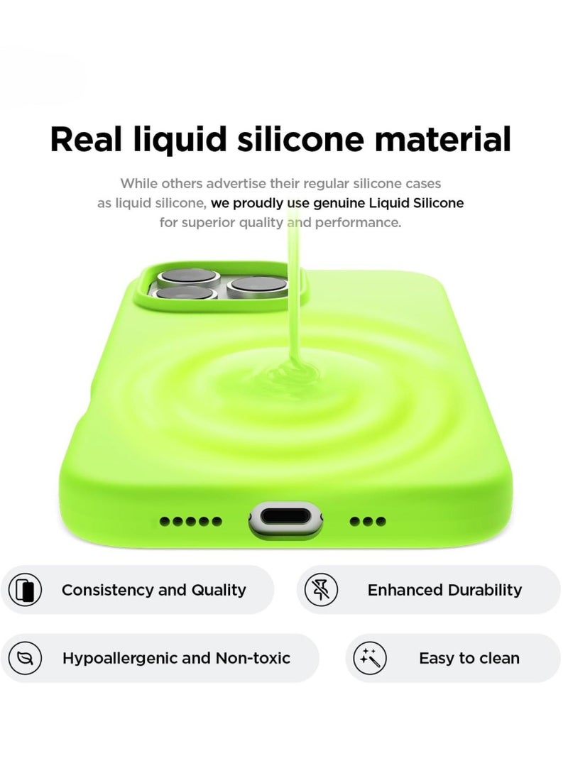 Raxoom iPhone 16 Pro Case Cover - Full Body Protection, Shockproof, Slim, Anti-Scratch, Soft Microfiber Lining (Lime Green) - Image 2