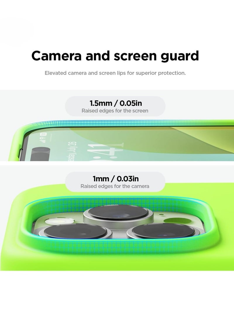 Raxoom iPhone 16 Pro Case Cover - Full Body Protection, Shockproof, Slim, Anti-Scratch, Soft Microfiber Lining (Lime Green) - Image 4