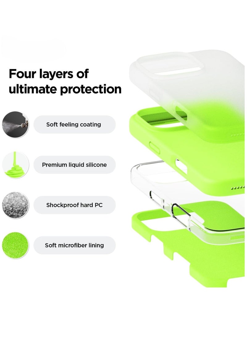 Raxoom iPhone 16 Pro Case Cover - Full Body Protection, Shockproof, Slim, Anti-Scratch, Soft Microfiber Lining (Lime Green) - Image 3