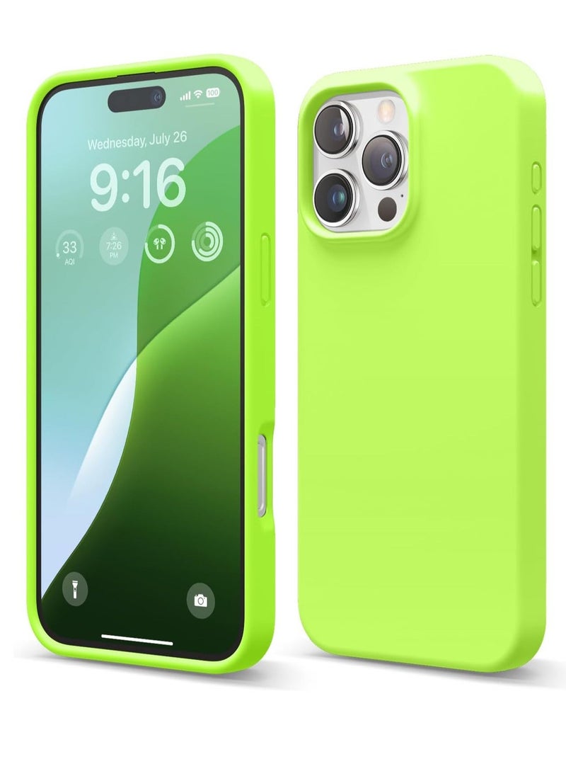 Raxoom iPhone 16 Pro Case Cover - Full Body Protection, Shockproof, Slim, Anti-Scratch, Soft Microfiber Lining (Lime Green) - Image 1