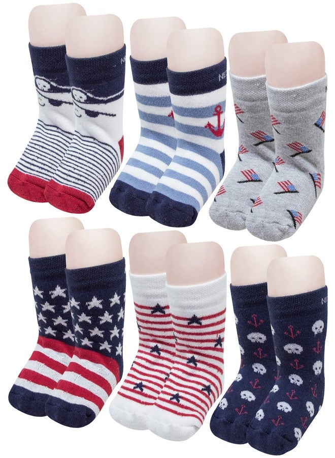 Neska Moda Boys & Girls 6 Pair Striped Multicolor Cotton Ankle Length Socks For 6-7 Years -Sk833 - Image 5