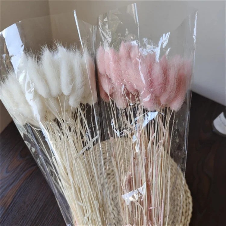 Bluejw INS Style Natural Dried Bunny Tail Grass Cake Topper 60PCS - Wedding Bouquets & Flower Arrangement, Dried Plants Decor - Image 3