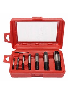 VENEKETY VENEKETY Screw Extractor Set Damaged Nut Screw Extractor Bolt Stud Remover Screwdriver Tool Kit Red 8 Pieces  - Image 1