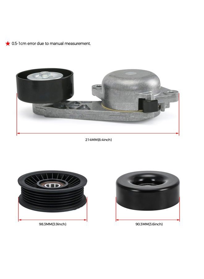 FQRANBO 38274 Serpentine Belt Drive Kit W/Tensioner & Idler Pulley Fits for Ford Expedition F150 F250 F350 Lincoln Navigator Mercury Mountaineer Replaces 90K-38274A 6PK2605 ACK061025 - Image 2