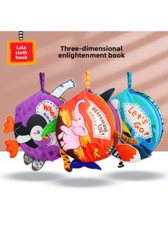 Generic Lala Cloth Book Three-dimensional Tail Book Baby Can Bite Baby Early Education Cloth Book Tear 0-1-3 Years Old Baby Cloth Book-Color:Interesting Tail Book  - Image 2