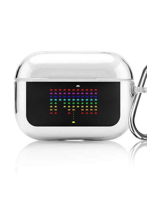 Classic Clear printed Case for Apple AirPods Pro 2nd Generation Thin Transparent Cover [Designed for Apple AirPods Pro 2nd Generation] - Space Invader
