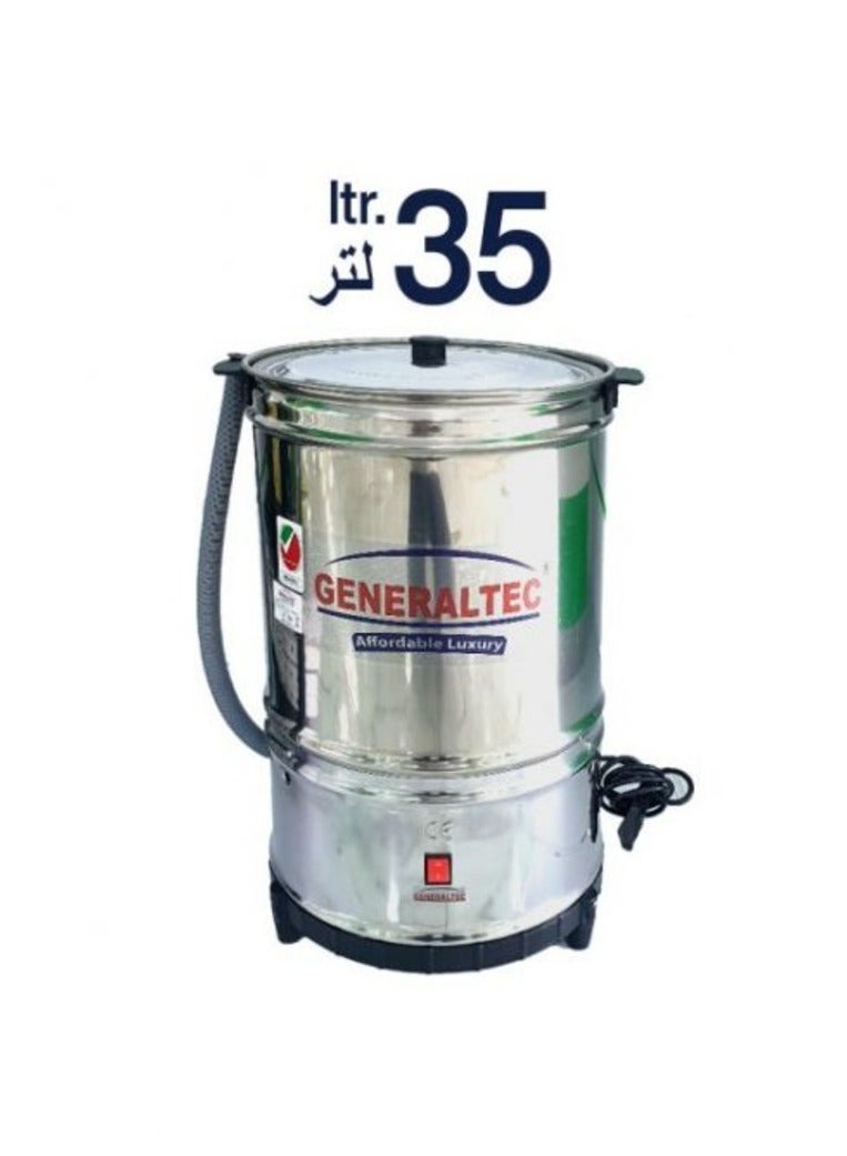 جنرال تيك Generaltec 35L Churning Machine – Model GKALM35L | 1400 RPM | Stainless Steel Body | Butter & Laban Maker | Belt-Pulley System | Natural Dairy Extractor | Made in Turkey | 1-Year Warranty 35 L 200 W GKALM35L Silver - Image 1