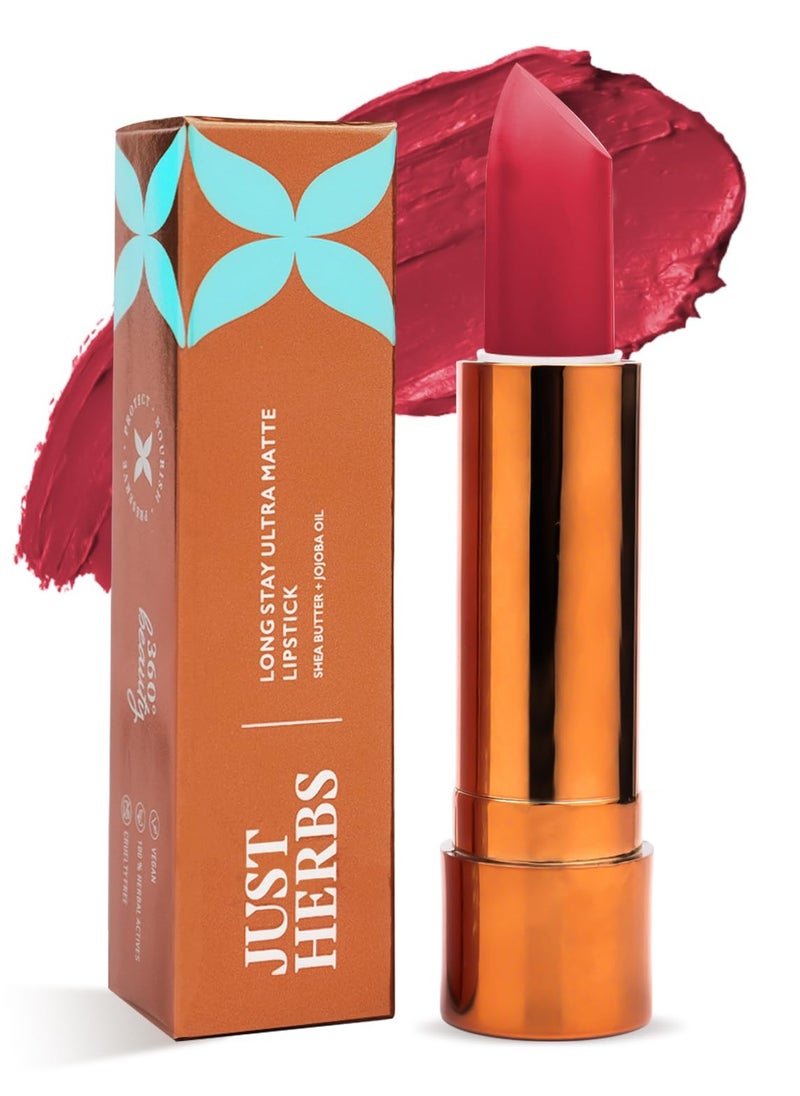 Just Herbs Just Herbs Ultra Matte Bullet Lipstick 4g Dreamy Rose  - Image 1