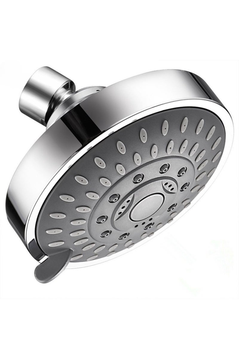 erorex 4 inch Silver-5 Modes 5 Modes High Pressure Shower Head 4 Inch High Flow Fixed Showerheads Sprayer B
