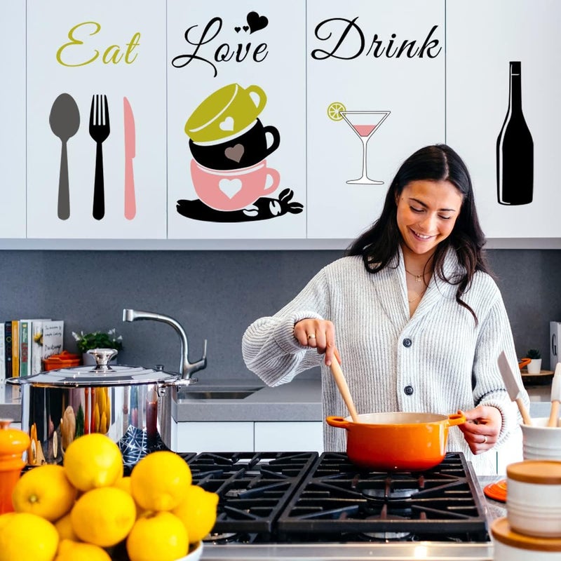 Casa Decor CASADECOR Kitchen Wall Decor Kitchen Wall Stickers Quotes Positive Word Decor Bless This Kitchen Wall Decal Vinyl Stickers - Image 3