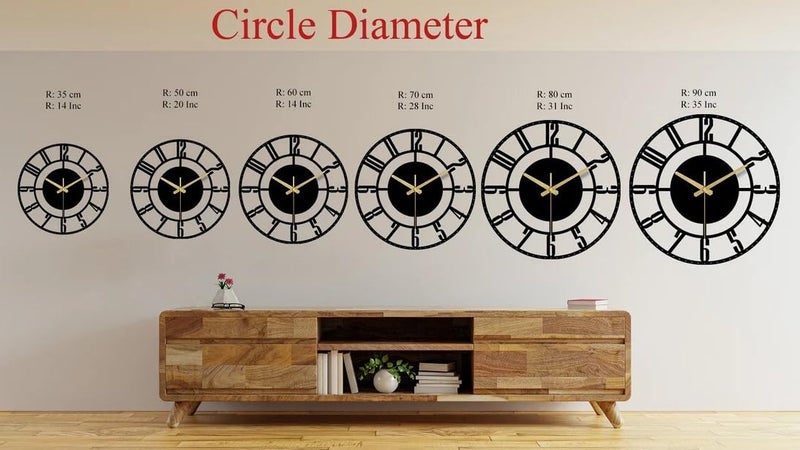 Nubilous Large World Map Wall Clock, Metal Minimalist Modern Clock, Round Silent Non-Ticking Battery Operated Wall Clocks for Living Room/Home/Kitchen/Bedroom/Office/School Decor (Black(ST-12), 40CM) - Image 4