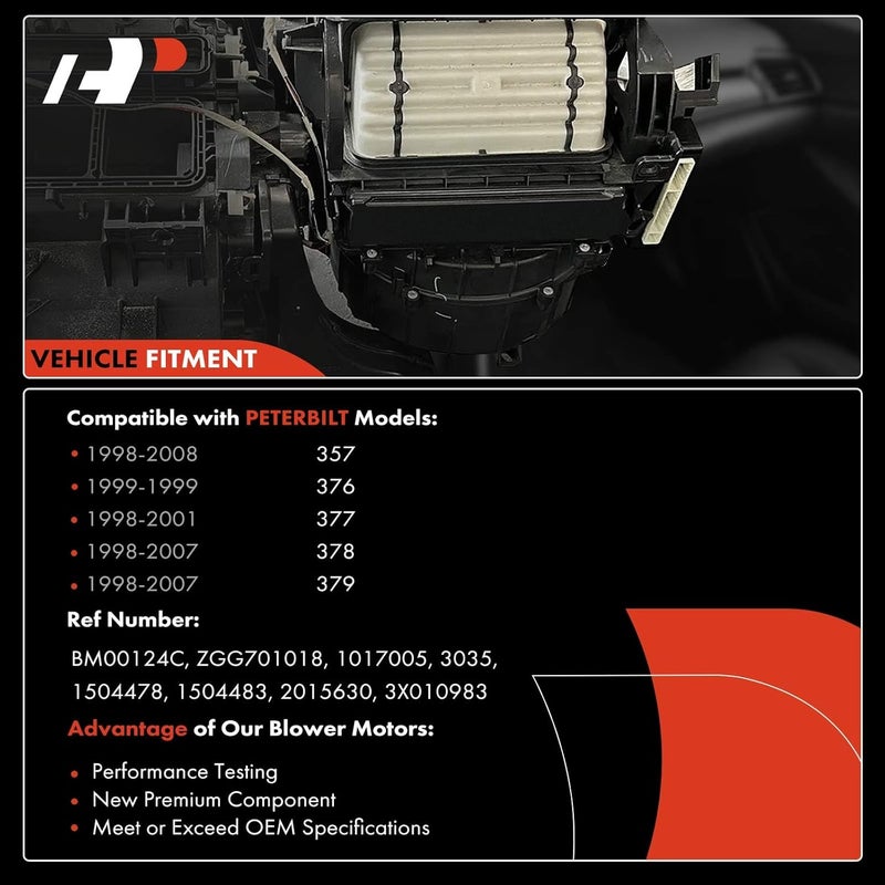 A-Premium HVAC Heater Blower Motor for Peterbilt - Image 3