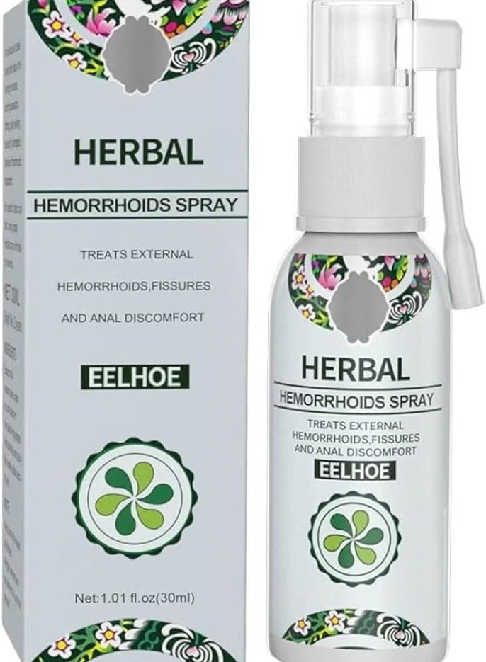 EELHOE Natural Herbal Hemorrhoids Spray - External and Internal Hemorrhoids Treatment with 100% Natural Herbal Extracts Formula  - Image 1