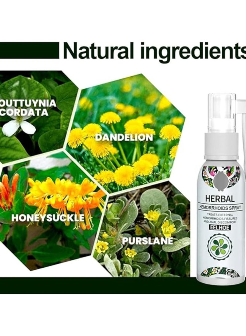 EELHOE Natural Herbal Hemorrhoids Spray - External and Internal Hemorrhoids Treatment with 100% Natural Herbal Extracts Formula  - Image 3