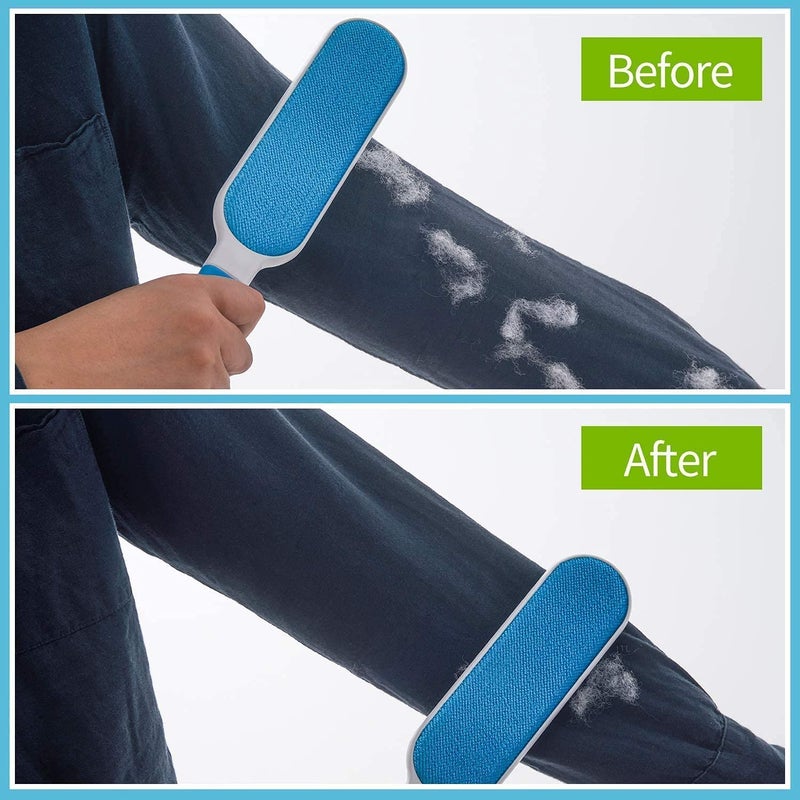 Episkey Pet Hair Remover Brush - Sided Lint Brush with Self - Cleaning Base Lint Brush - Fur & Lint Removal for Clothes Furniture Car Seat Couch Remover Magic Clean Clothing,Furniture (Blue) (PHR) - Image 2