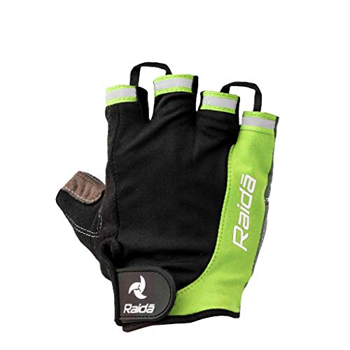 Raida Multi-Purpose Cycling & Gym Gloves | Palm Protection | Vegan-Friendly | Thumb Sweat Wiper | Lightweight & Breathable | Ideal for Workouts, Fitness & Outdoor Rides (Hi-Viz, M) - Image 2