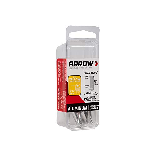 Arrow Fastener Arrow RLA3/16IP Long Aluminum 3/16-Inch Pop Rivets for Metal, Fabric, Leather, and Auto Repair, 50-Pack - Image 3