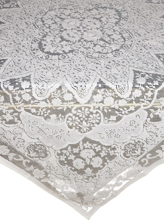 AdonisUSA Aristocrata Square Floral Lace Tablecloth, Table Topper. Size - 40 inch Square - Image 4