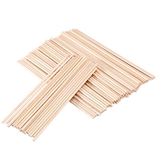 Senkary Wooden Dowel Rods 1/8 x 12 Inch Unfinished Natural Wood Craft Dowel Bamboo Sticks for Flower Bouquet Crafting, 100 Pieces - Image 5
