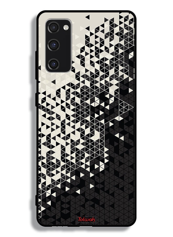 Tolwak Samsung Galaxy S20 FE Protective Case Cover Pattern Digital Art Triangle - Image 2