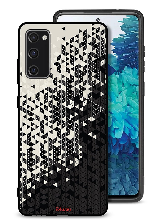 Tolwak Samsung Galaxy S20 FE Protective Case Cover Pattern Digital Art Triangle - Image 1