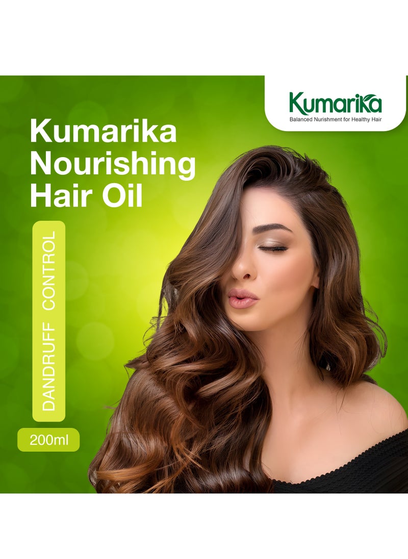 kumarika - Kumarika Nourishing Hair Oil Dandruff Control For Anti dandruff scalpal extracts for dry itchy scalp with dandruff 200ml - Image 1