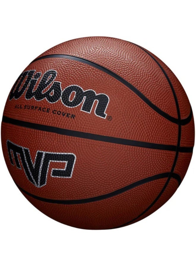 Wilson MVP 295 Basketball – Brown | Official Size & Weight Indoor/Outdoor Basketball | Durable PU Leather for Grip, Control & Performance - Image 3