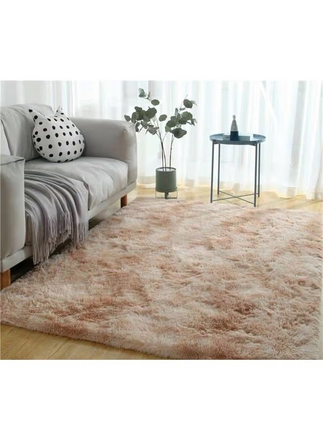 HOMESTAR Super Soft Rugs Fluffy Carpets Tie-Dye Rugs for Living Room Bedroom Girls Kids Room Nursery Home Decor Non-Slip Machine Washable Carpet 160*200CM - Image 3