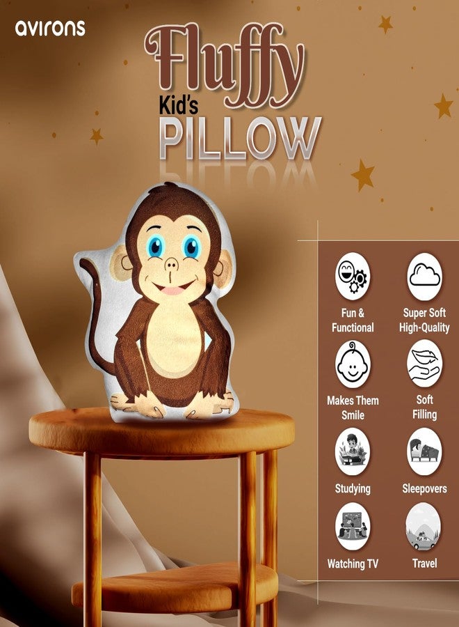Avirons Adorable Monkey Pillow - Cozy and Playful! Ideal for Kids, This Monkey-Shaped Pillow Brings Fun, Comfort, and Cuteness to Their Everyday Moments. - Image 3