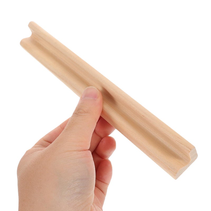 Natural Wood Domino Tray And Letter Block Holder 7 4 Inch Base For Mexican Train Mahjong Games - Image 4