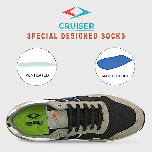 Cruiser Men's Pace-1 Grey Sneakers_6 UK (2502-4) - Image 3