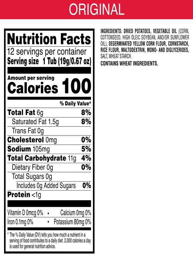 Pringles Potato Crisps Chips, Lunch Snacks, Office and Kids Snacks, Snack Stacks, Original, 8oz Tray (12 Cups) - Image 3