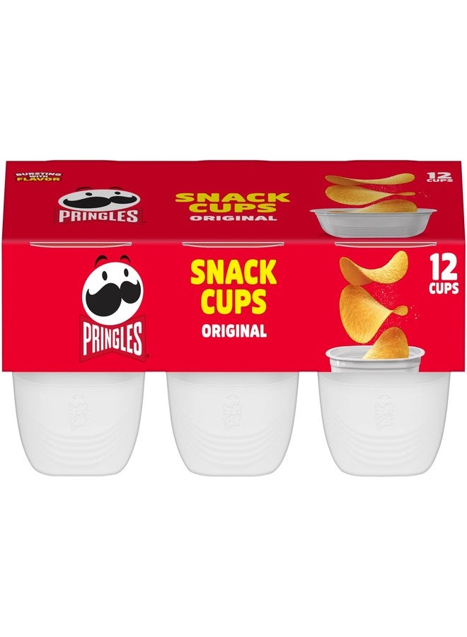 Pringles Potato Crisps Chips, Lunch Snacks, Office and Kids Snacks, Snack Stacks, Original, 8oz Tray (12 Cups) - Image 1