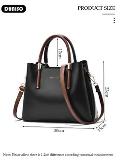 DUNISO Women's Fashion Handbag Faux Leather Crossbody Bag For Women Large Capacity Bow Trim Tote Bags Top Handle Satchel Fashionable Travel Shoulder Bag For Ladies  - Image 2