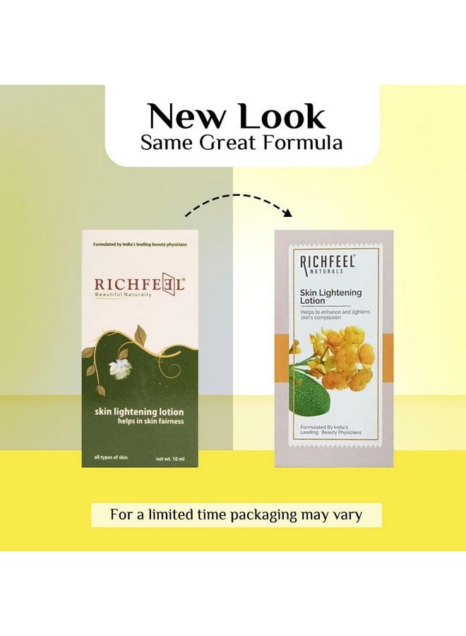 Richfeel Skin Lightening Lotion | Reduces Pigmentation & Lightens Dark Spots | Lightens Skin's Complexion | Tan Removal | Non Oily Base | 10 ml - Image 2