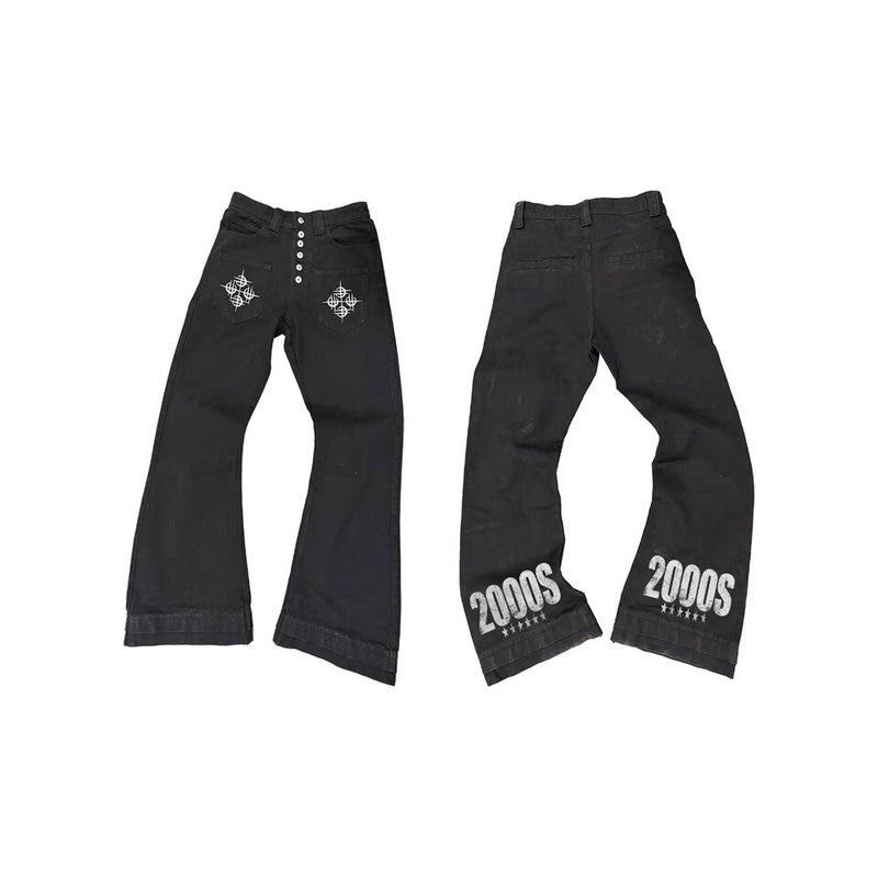 Unisex Classic Denim Jeans Loose Fit Daily Outdoor Wear - Image 1